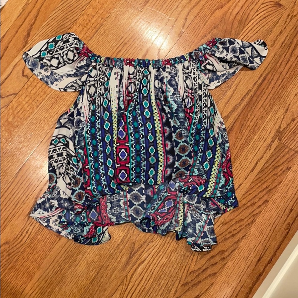 Vintage Havana off the shoulder floral top